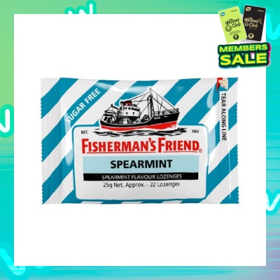 FISHERMAN Lozenges Sugar Free Spearmint (Relieves Minor Sore Throat And Cough) 25g