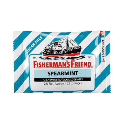 FISHERMAN Lozenges Sugar Free Spearmint (Relieves Minor Sore Throat And Cough) 25g