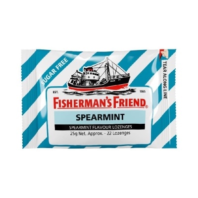 FISHERMAN Lozenges Sugar Free Spearmint (Relieves Minor Sore Throat And Cough) 25g