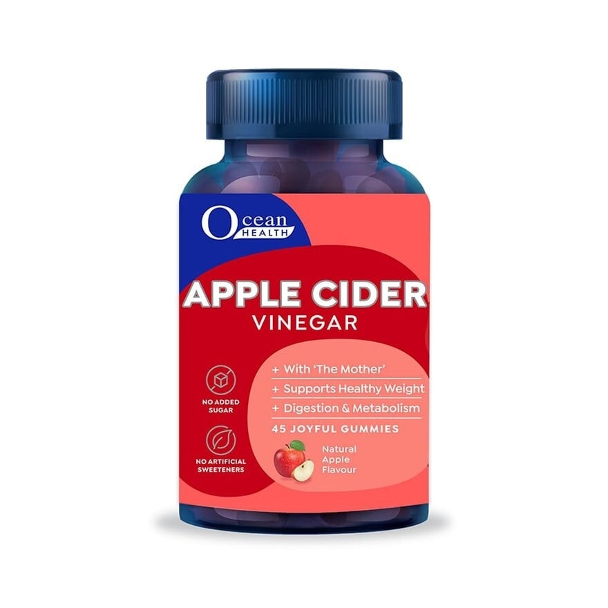 Apple Cider Vinegar Gummies, Natural Apple Flavour (With 'The Mother', Suppport Healthy Weight, Digestion And Metabolism Health) 45s<BR>