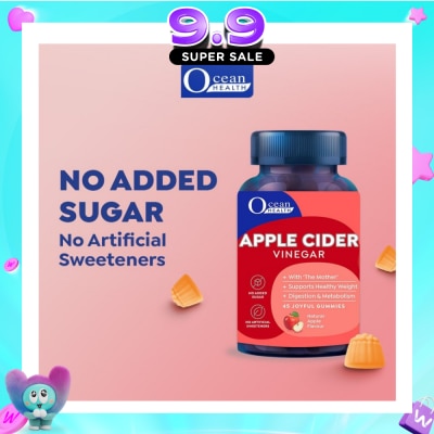 OCEAN HEALTH - Apple Cider Vinegar Gummies Natural Apple Flavour 45s (Expiry: Jun`2027) image