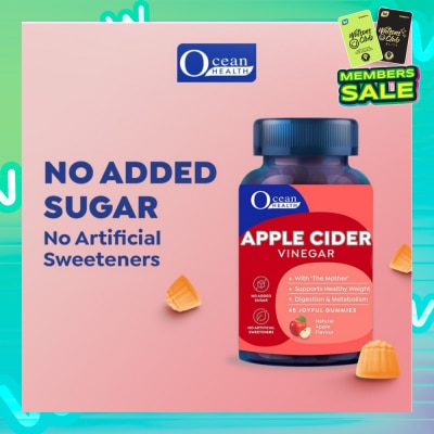 OCEAN HEALTH Apple Cider Vinegar Gummies Natural Apple Flavour 45s (Expiry: May`2026)