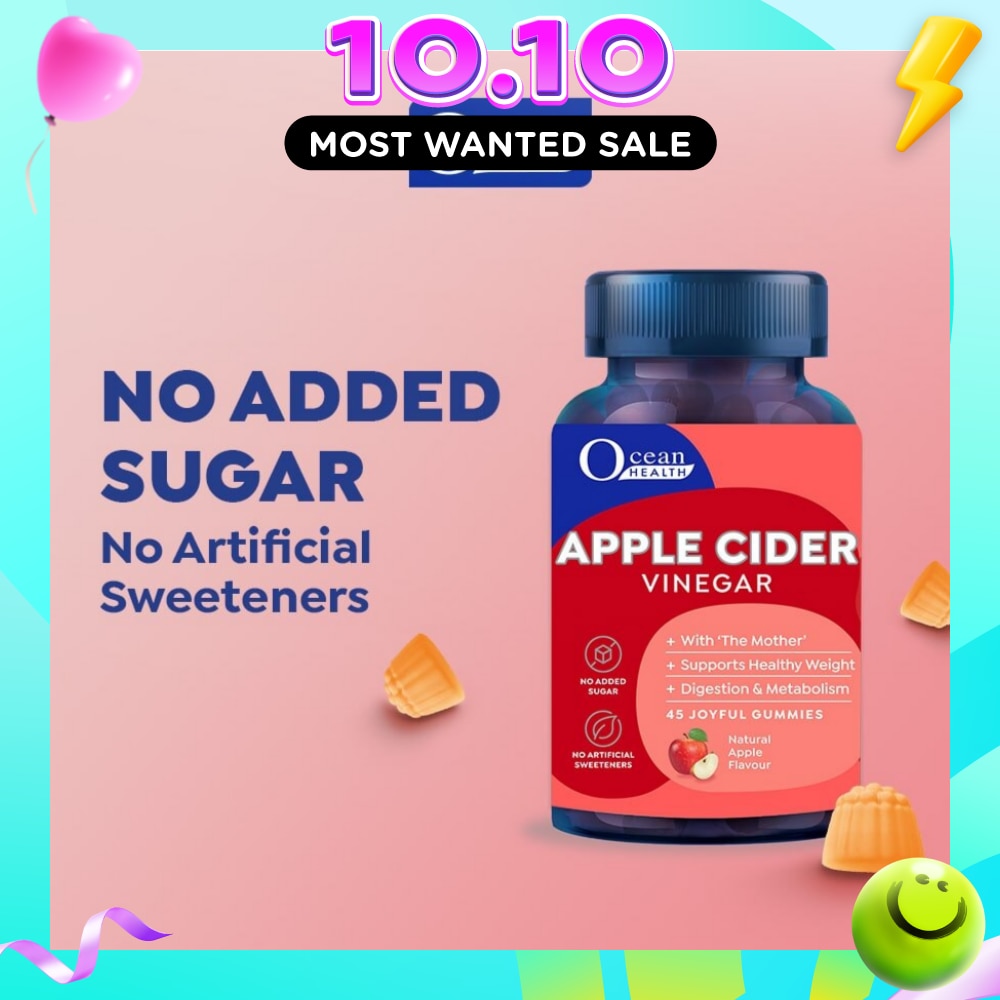 Apple Cider Vinegar Gummies Natural Apple Flavour 45s (Expiry: Jun`2027) image