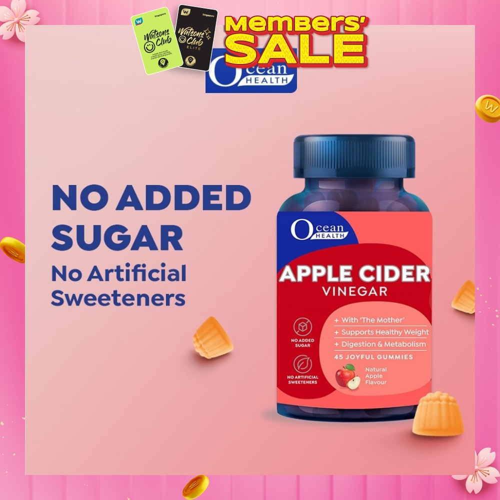 Apple Cider Vinegar Gummies Natural Apple Flavour 45s (Expiry: May`2026)