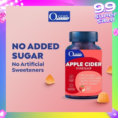 OCEAN HEALTH Apple Cider Vinegar Gummies Natural Apple Flavour 45s (Expiry: May`2026)