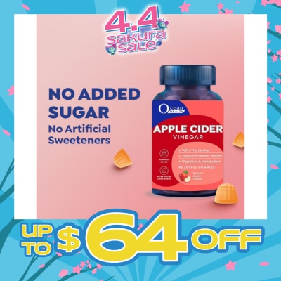 OCEAN HEALTH Apple Cider Vinegar Gummies Natural Apple Flavour 45s