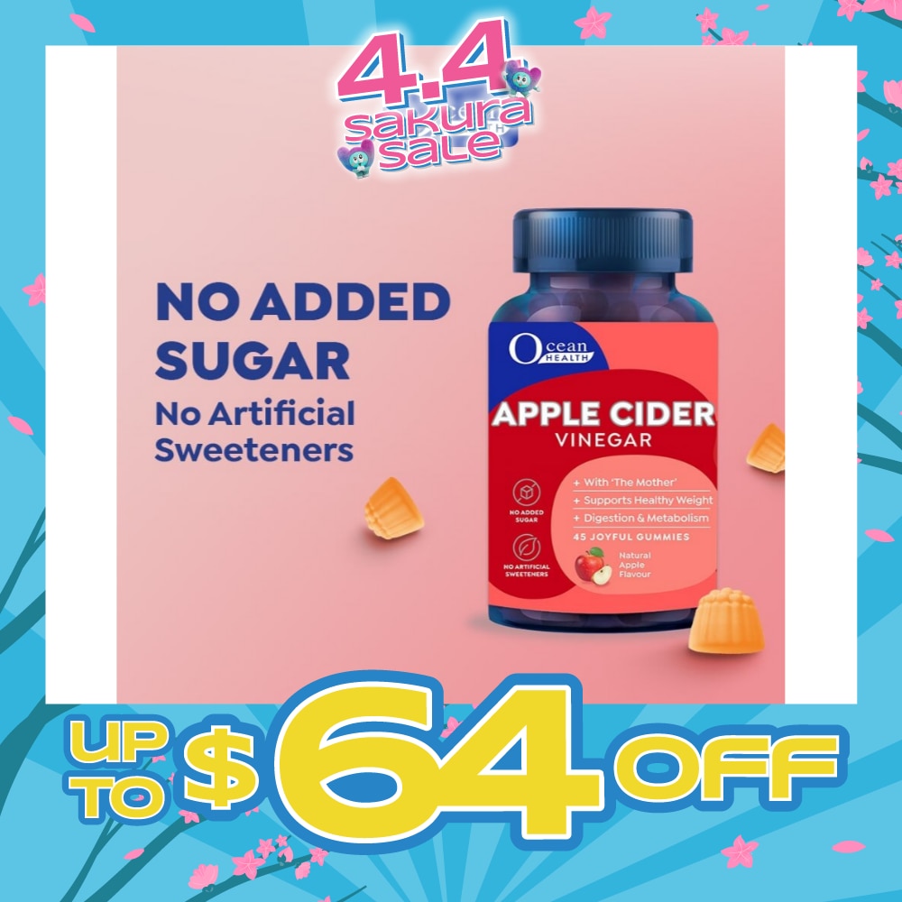 Apple Cider Vinegar Gummies Natural Apple Flavour 45s