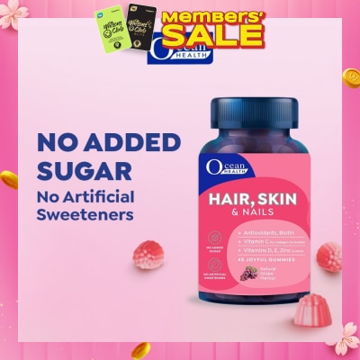OCEAN HEALTH Hair, Skin & Nails, Natural Grape Flavour 45s (Expiry: May`2026)