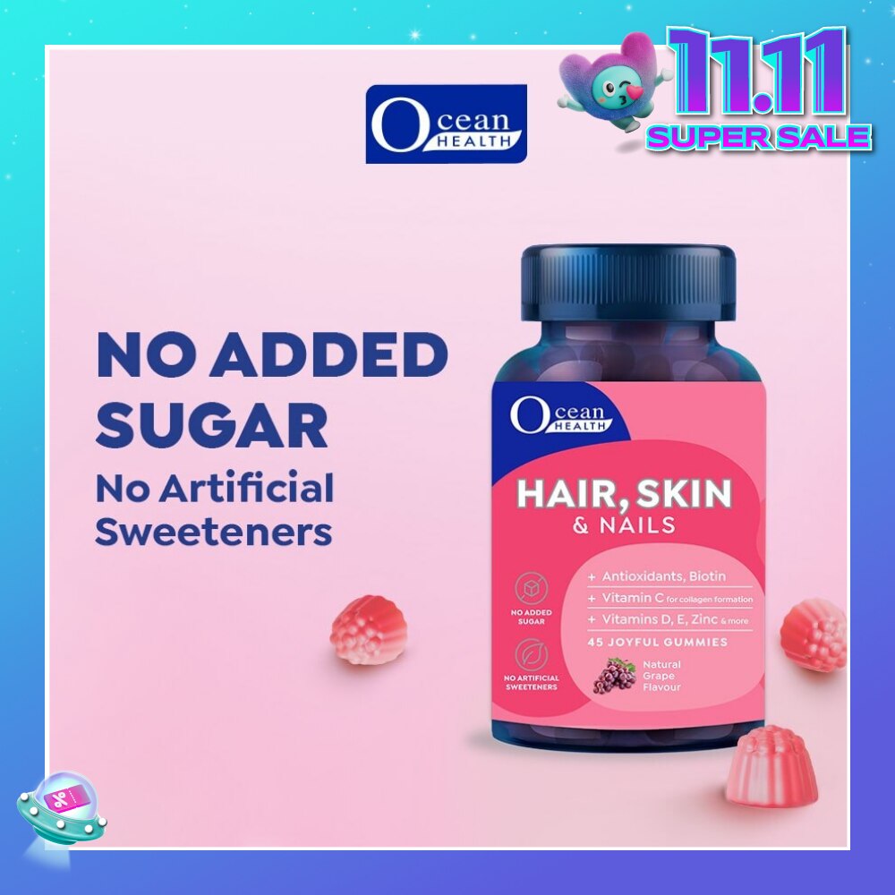 Hair, Skin & Nails, Natural Grape Flavour 45s (Expiry: May`2026)