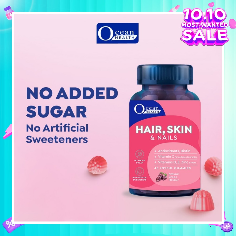Hair, Skin & Nails, Natural Grape Flavour 45s (Expiry: May`2026)