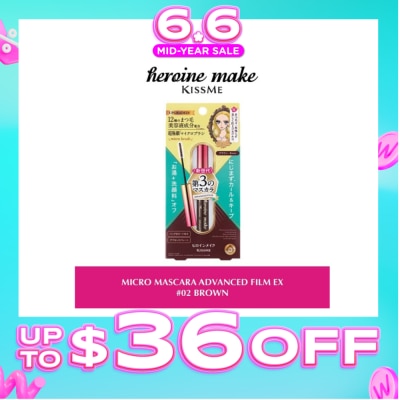 HEROINE MAKE - Micro Mascara Advanced Film (02 Brown)  Water, Sweat And Smudge Resistant, 4.5g
