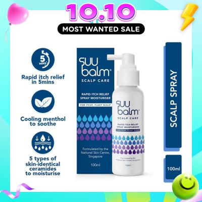 SUU BALM Rapid Itch Relief Scalp Spray Moisturiser 100ml image