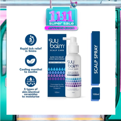 SUU BALM Rapid Itch Relief Scalp Spray Moisturiser 100ml image