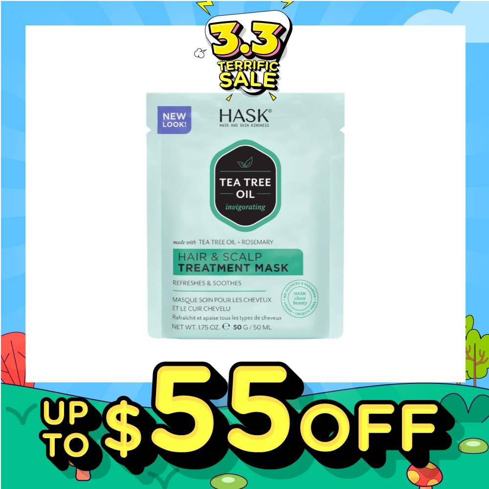 Tea Tree Oil Invigorating With Tea Tree Oil + Rosemary Hair & Scalp Treatment Mask (To Refreshes & Soothes) 50ml