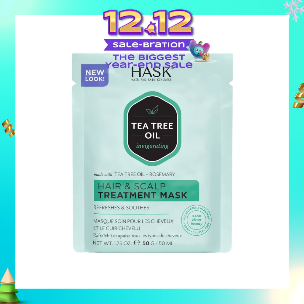 Tea Tree Oil Invigorating With Tea Tree Oil + Rosemary Hair & Scalp Treatment Mask (To Refreshes & Soothes) 50ml
