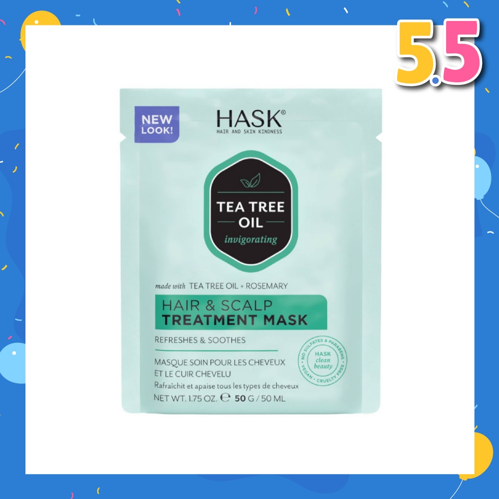 Tea Tree Oil Invigorating With Tea Tree Oil + Rosemary Hair & Scalp Treatment Mask (To Refreshes & Soothes) 50ml