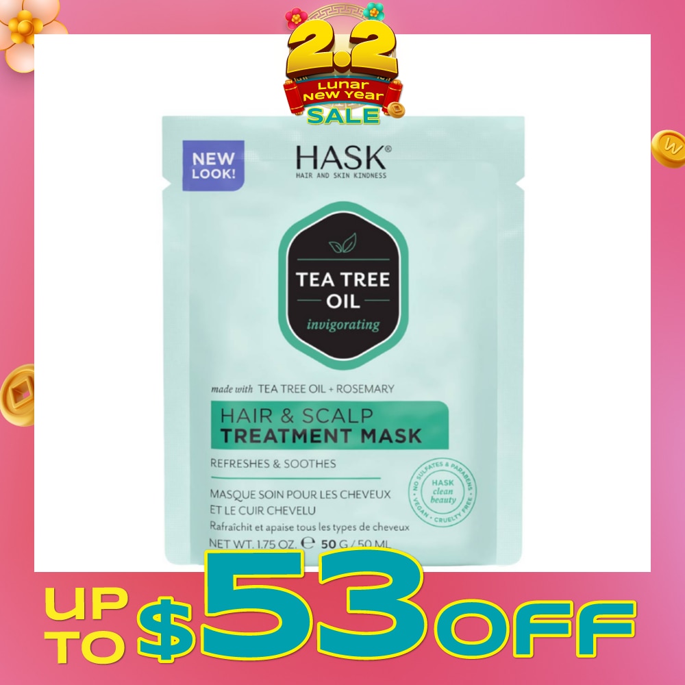 Tea Tree Oil Invigorating With Tea Tree Oil + Rosemary Hair & Scalp Treatment Mask (To Refreshes & Soothes) 50ml