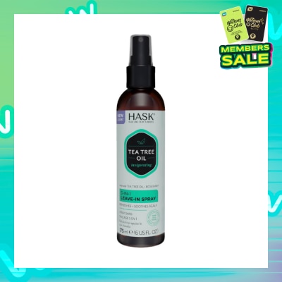 HASK Tea Tree Oil Invigorating 5-In-1 Leave-In Spray (To Refreshes + Soothes Scalp) 175ml