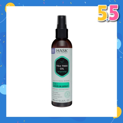 HASK Tea Tree Oil Invigorating 5-In-1 Leave-In Spray (To Refreshes + Soothes Scalp) 175ml