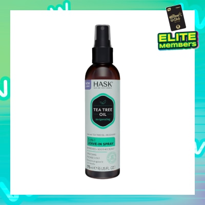 HASK Tea Tree Oil Invigorating 5-In-1 Leave-In Spray (To Refreshes + Soothes Scalp) 175ml