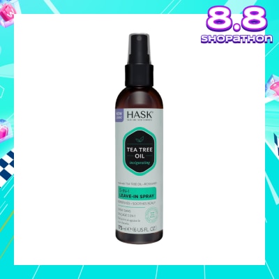 HASK Tea Tree Oil Invigorating 5-In-1 Leave-In Spray (To Refreshes + Soothes Scalp) 175ml
