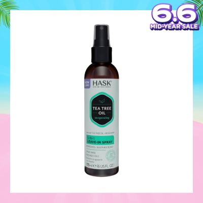 HASK Tea Tree Oil Invigorating 5-In-1 Leave-In Spray (To Refreshes + Soothes Scalp) 175ml