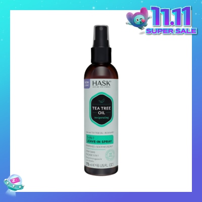 HASK Tea Tree Oil Invigorating 5-In-1 Leave-In Spray (To Refreshes + Soothes Scalp) 175ml