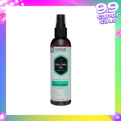 HASK Tea Tree Oil Invigorating 5-In-1 Leave-In Spray (To Refreshes + Soothes Scalp) 175ml