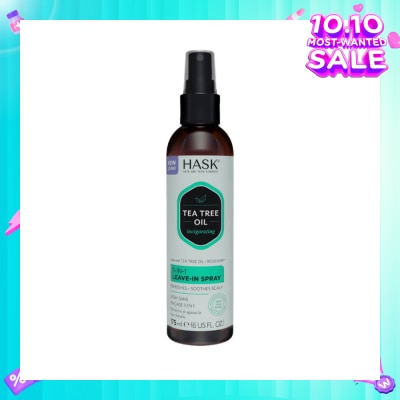 HASK Tea Tree Oil Invigorating 5-In-1 Leave-In Spray (To Refreshes + Soothes Scalp) 175ml