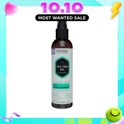 HASK Tea Tree Oil Invigorating 5 In 1 Leave In Spray (To Refreshes + Soothes Scalp) 175ml image