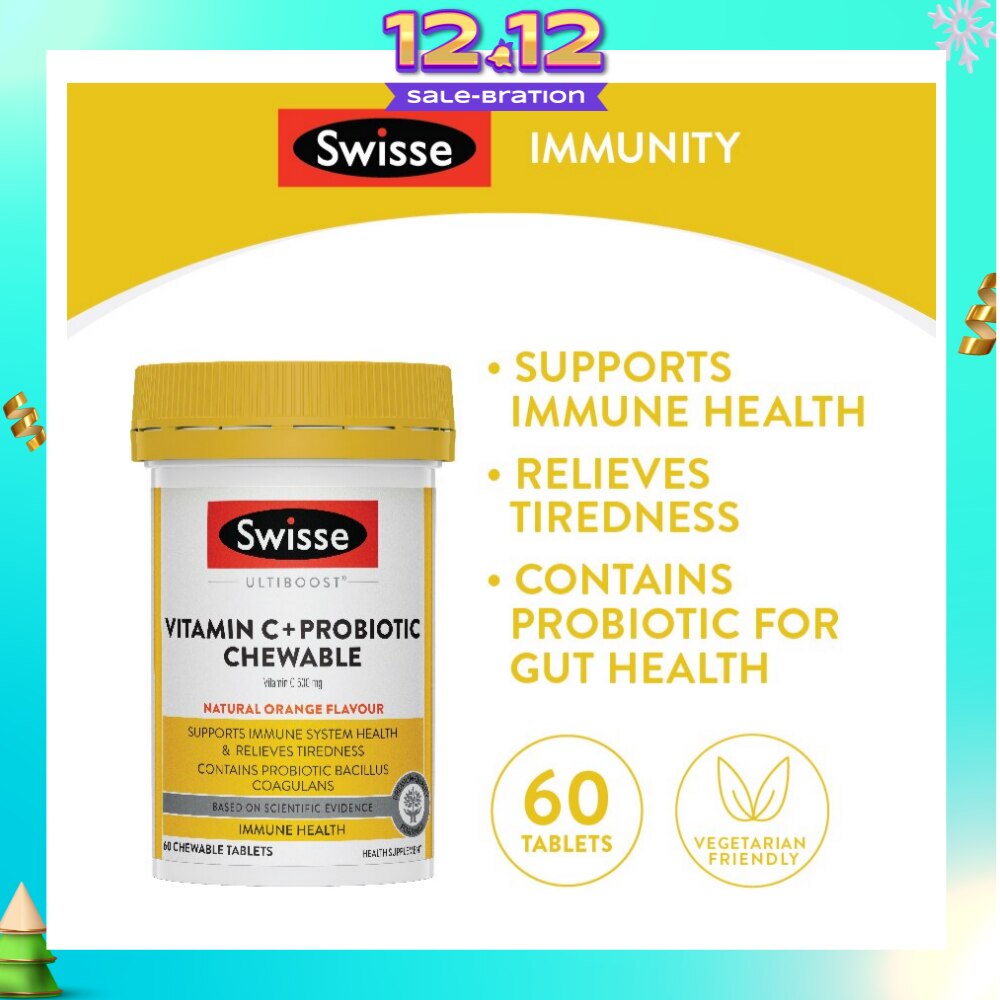 Vitamin C + Probiotic Chewable Tablet 60s (Expiry: May`2026)