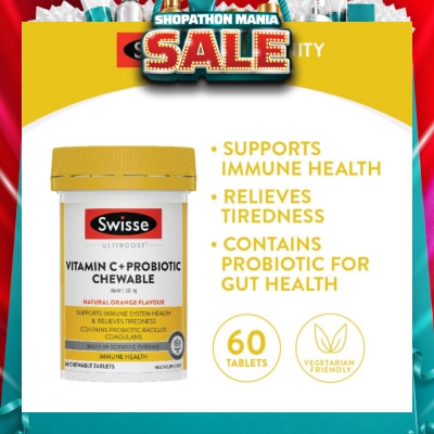 SWISSE - Vitamin C + Probiotic Chewable Tablet 60s