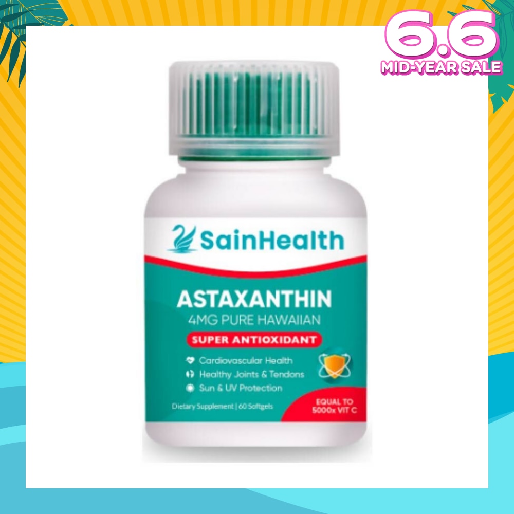 Astaxanthin 4mg Pure Hawaiian Softgel 60s (Expiry: Mar`2026)