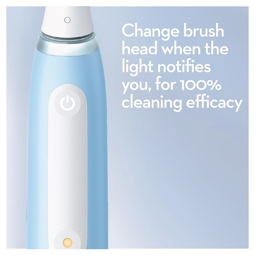 iO Series 3 Electric Toothbrush Ice Blue Ultimate Clean (with 3 Brushing Modes + Charging Station Included) 1s