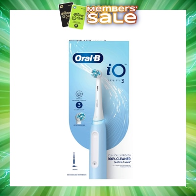 ORAL-B - iO Series 3 Electric Toothbrush Ice Blue Ultimate Clean (with 3 Brushing Modes + Charging Station Included) 1s