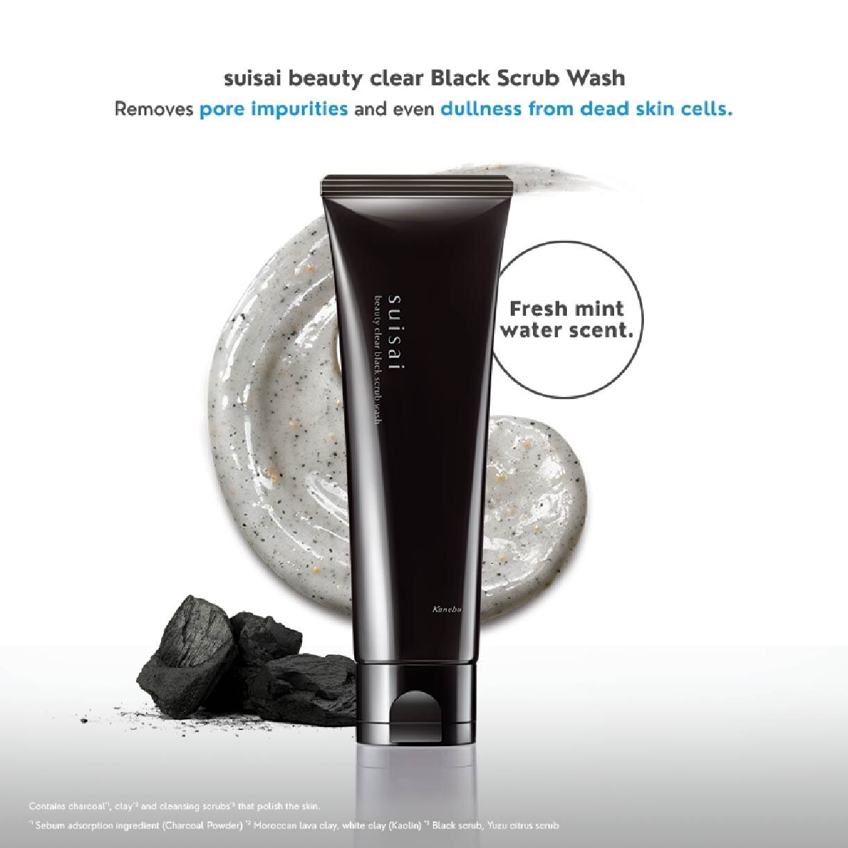 Beauty Clear Black Scrub Wash (removes skin dullness and excess sebum) 130g