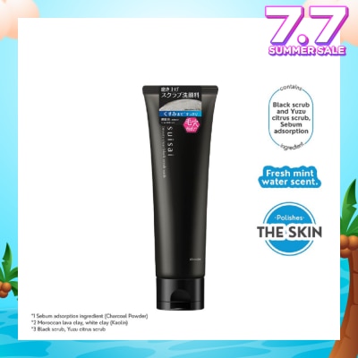SUISAI Beauty Clear Black Scrub Wash (removes skin dullness and excess sebum) 130g