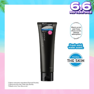 SUISAI Beauty Clear Black Scrub Wash (removes skin dullness and excess sebum) 130g