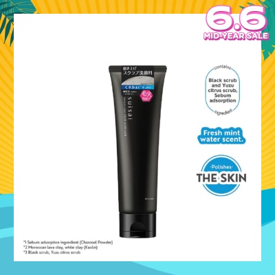 SUISAI Beauty Clear Black Scrub Wash (removes skin dullness and excess sebum) 130g