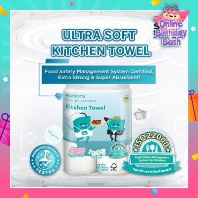 WATSONS 2ply Kitchen Towel 120s x 2 Rolls