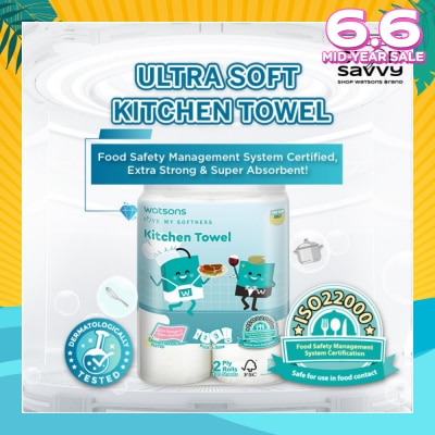 WATSONS 2ply Kitchen Towel 120s x 2 Rolls