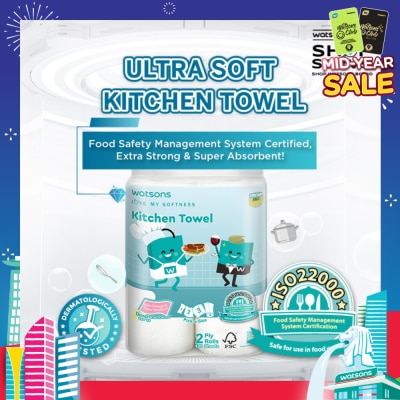 WATSONS 2ply Kitchen Towel 120s x 2 Rolls