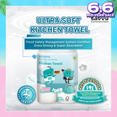 WATSONS 2ply Kitchen Towel 120s x 2 Rolls