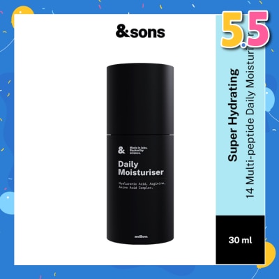 ANDSONS Super Hydrating 14 Peptide Daily Moisturiser (Made For Men's Skin) 30ml