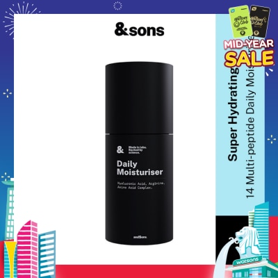 ANDSONS Super Hydrating 14 Peptide Daily Moisturiser (Made For Men's Skin) 30ml (Expiry: Feb`2026)