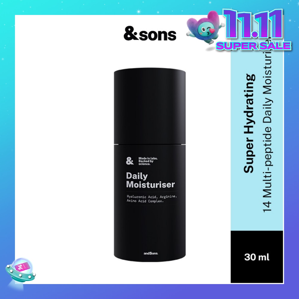 Super Hydrating 14 Peptide Daily Moisturiser (Made For Men's Skin) 30ml (Expiry: Feb`2026)