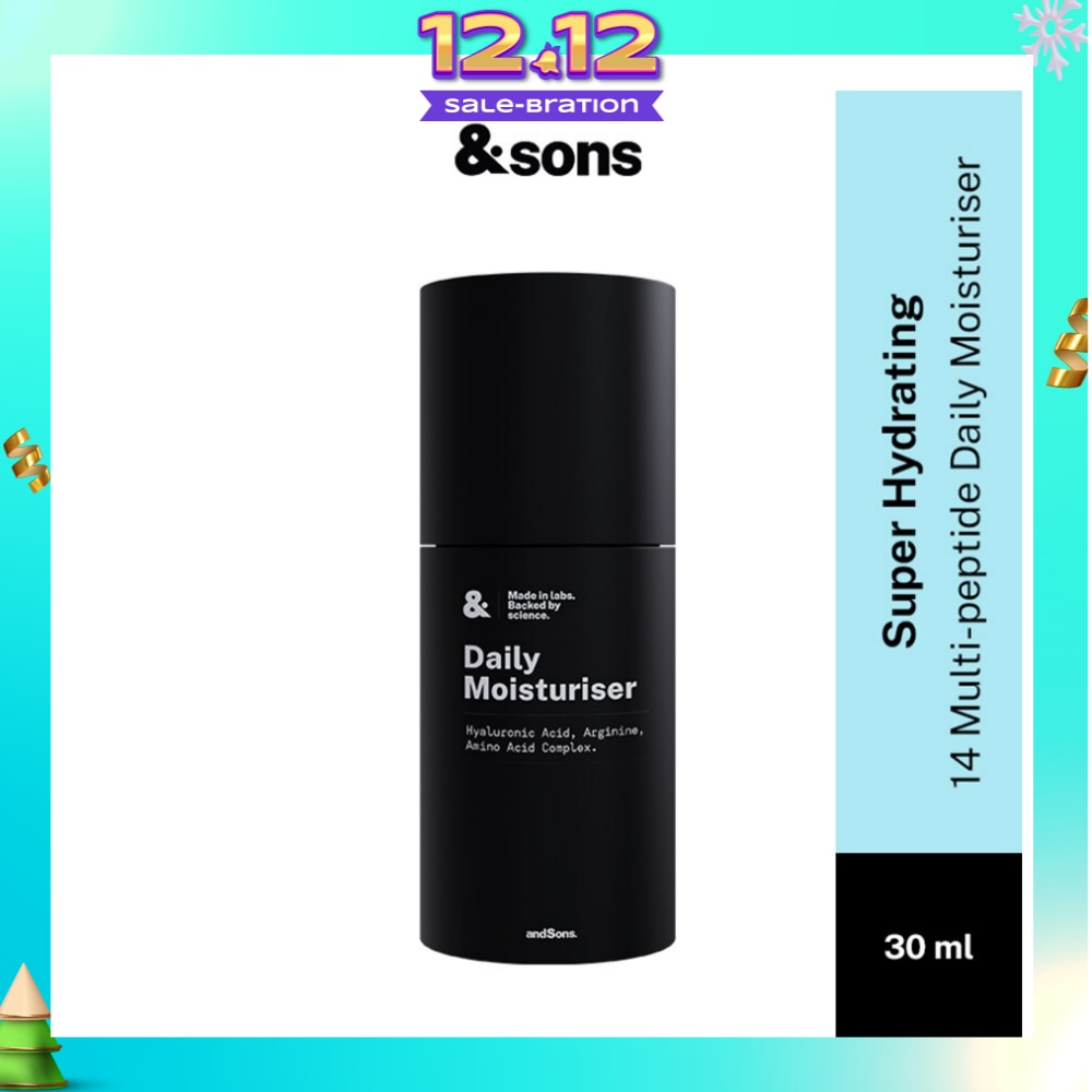 Super Hydrating 14 Peptide Daily Moisturiser (Made For Men's Skin) 30ml (Expiry: Feb`2026)