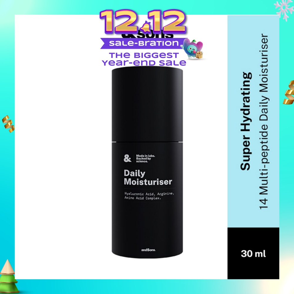 Super Hydrating 14 Peptide Daily Moisturiser (Made For Men's Skin) 30ml (Expiry: Feb`2026)