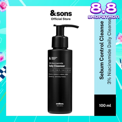 ANDSONS Oil Control 3% Niacinamide Daily Cleanser (Made For Men's Skin) 100ml