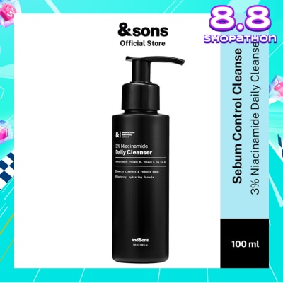 ANDSONS Oil Control 3% Niacinamide Daily Cleanser (Made For Men's Skin) 100ml